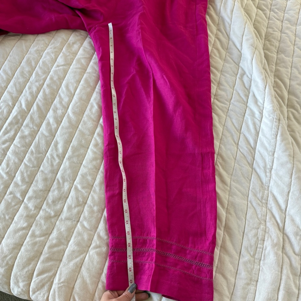 Chadwick's vintage hot purple pink linen blend pants and shirt set Size 16 - Picture 10 of 11
